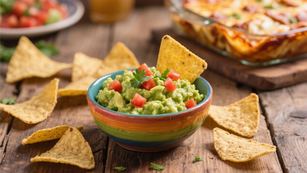 creamy guacamole crispy chips