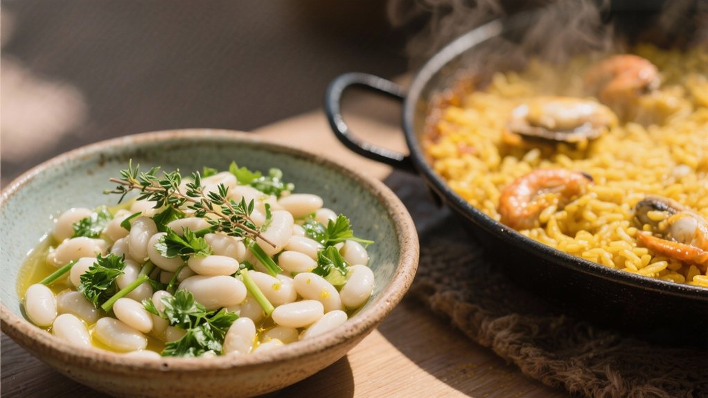 creamy herb filled bean salad