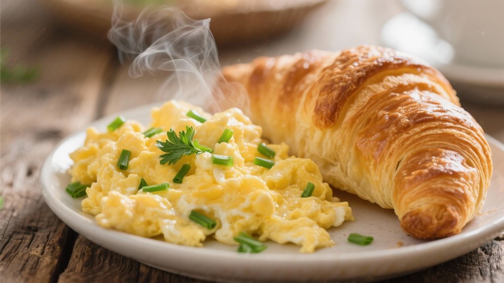 creamy herb infused scrambled eggs