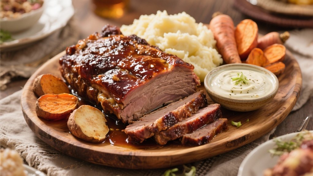creamy horseradish enhances brisket