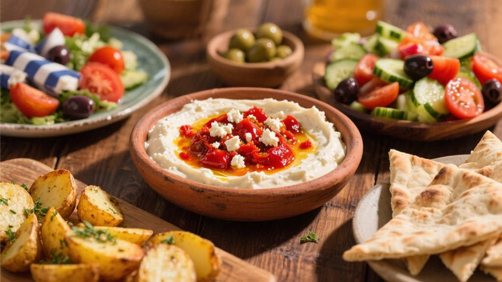 creamy mediterranean roasted dip