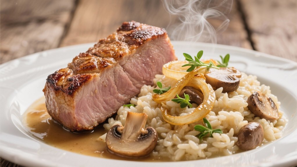 creamy mushroom onion risotto