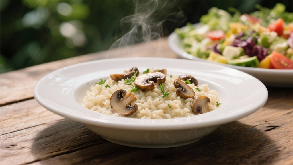creamy mushroom risotto side