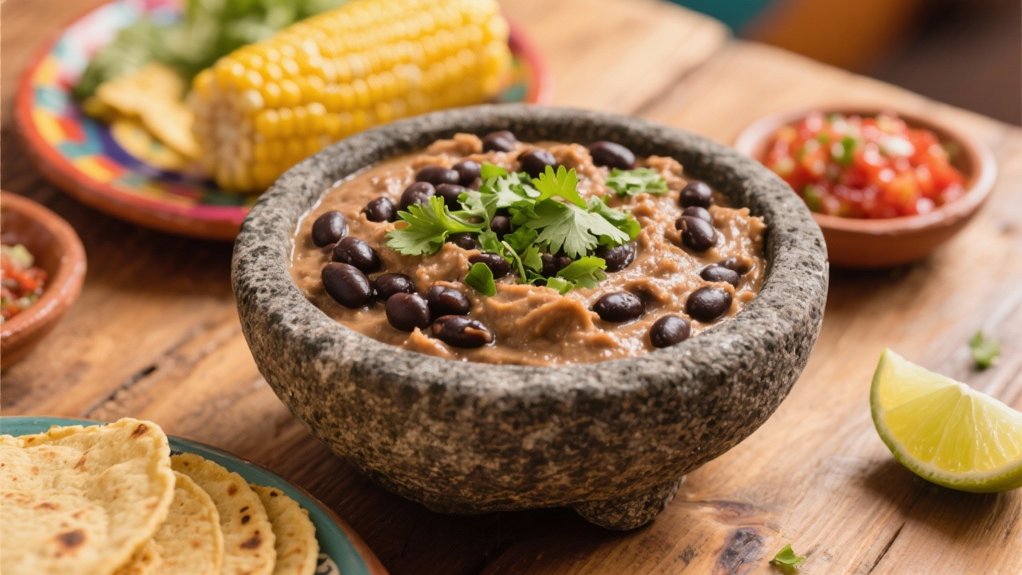 creamy nutritious refried beans