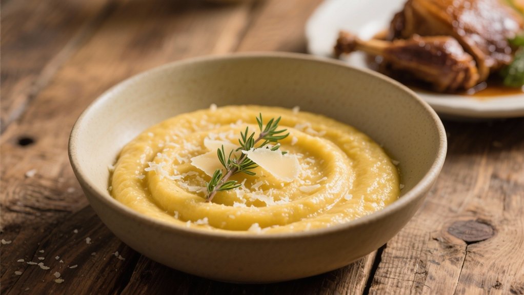 creamy polenta with duck