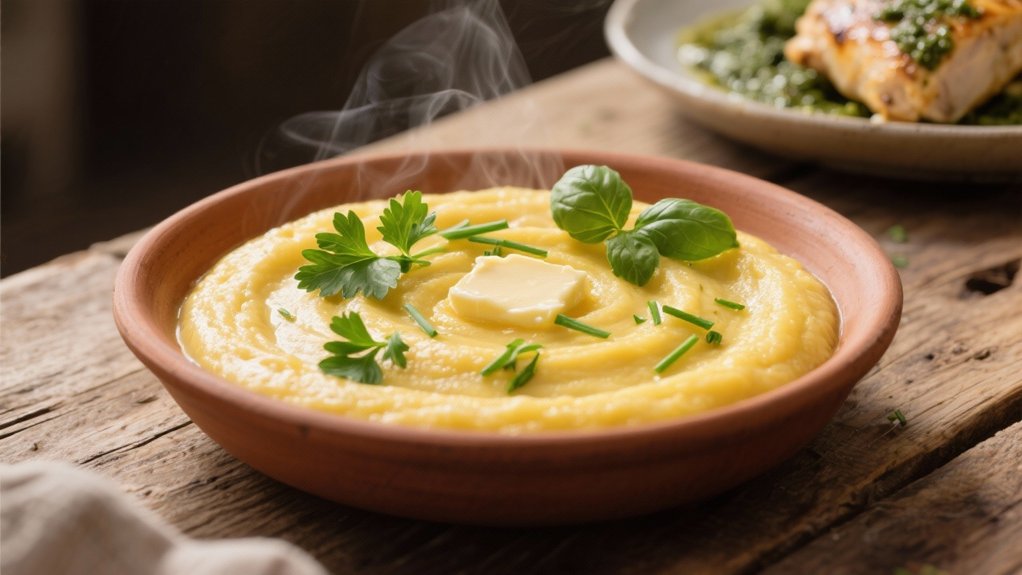 creamy polenta with herbs