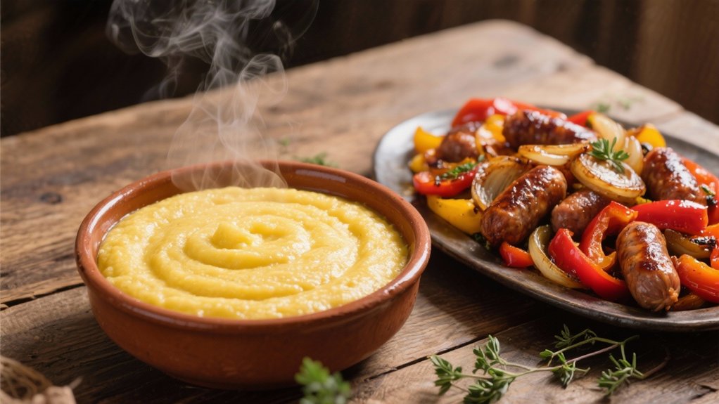 creamy polenta with sausage