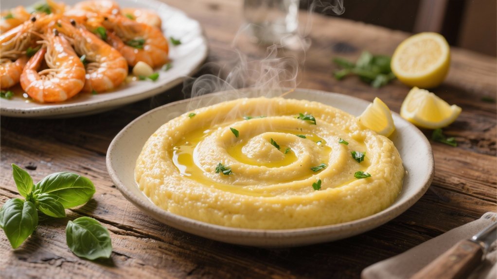 creamy polenta with shrimp
