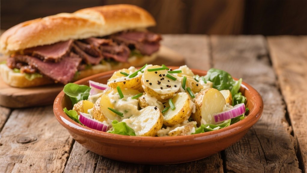 creamy potato salad contrast