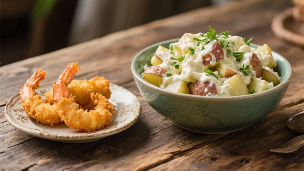creamy potato salad contrast