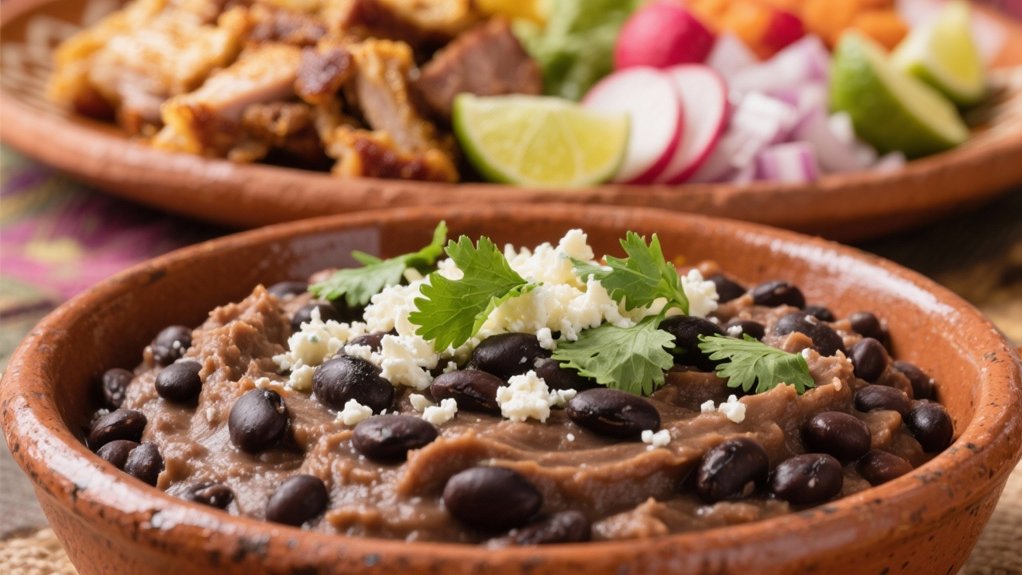 creamy refried black beans