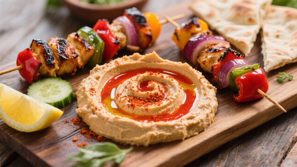 creamy roasted pepper hummus