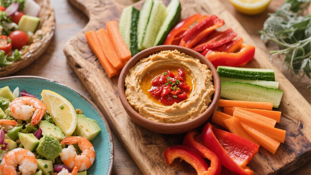 creamy roasted pepper hummus