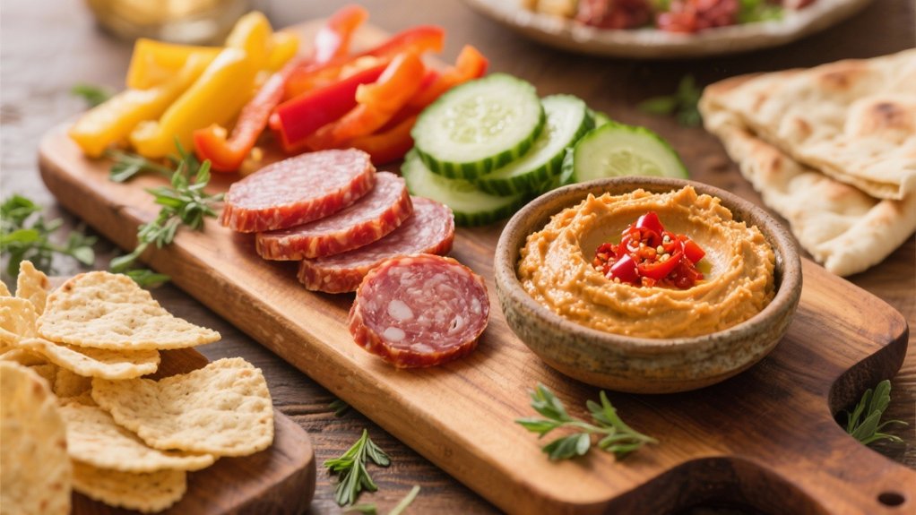 creamy roasted red pepper hummus