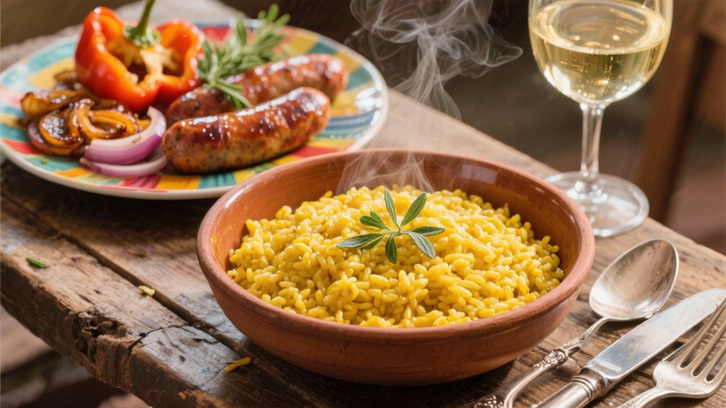 creamy saffron rice dish