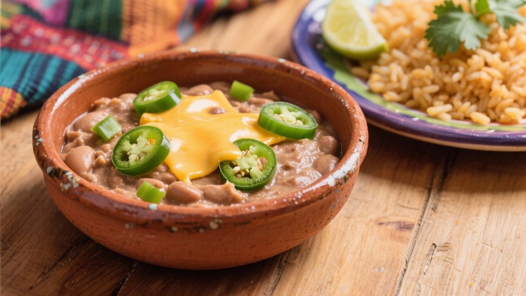 creamy spicy refried beans