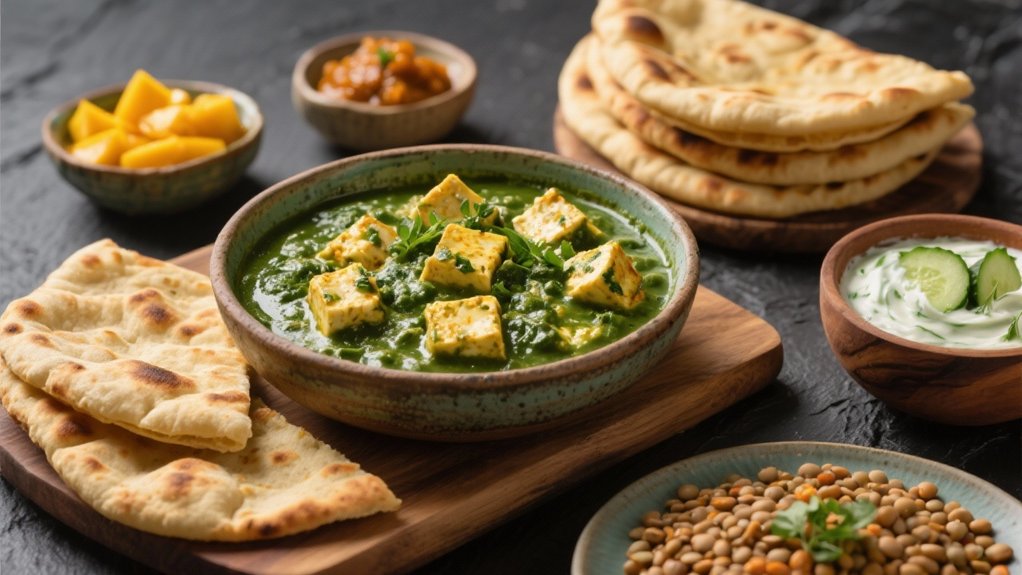 creamy spinach and paneer