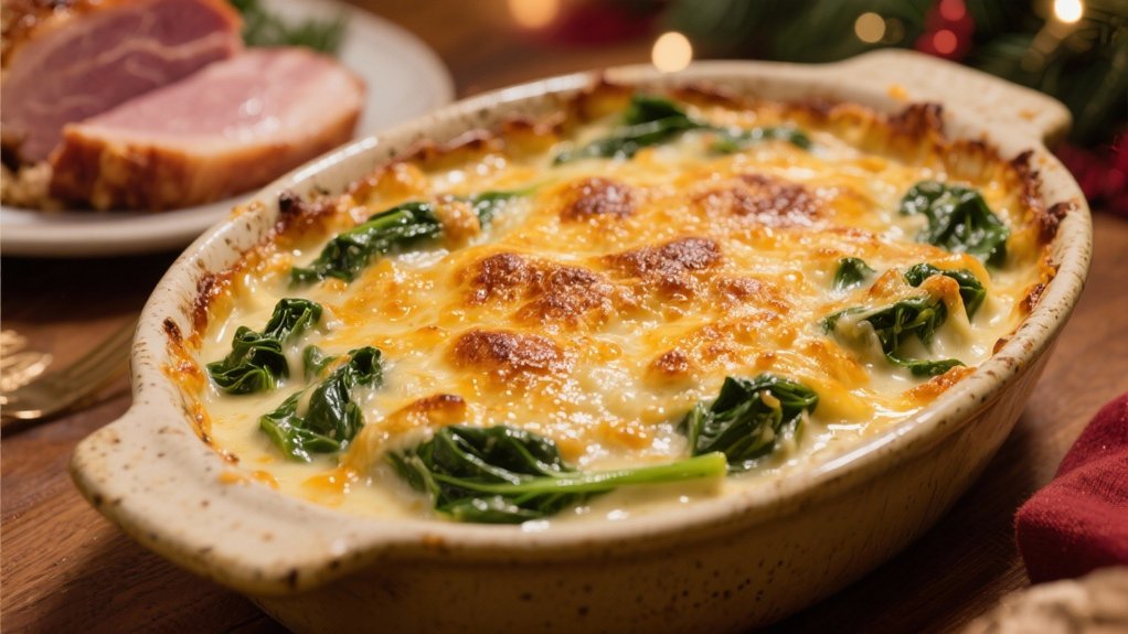 creamy spinach ham side