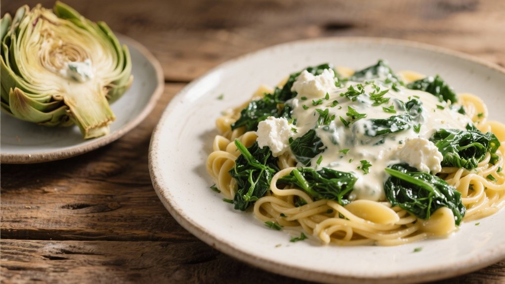 creamy spinach ricotta pasta