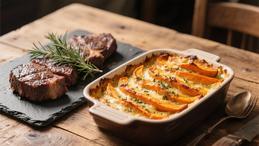 creamy sweet potato gratin