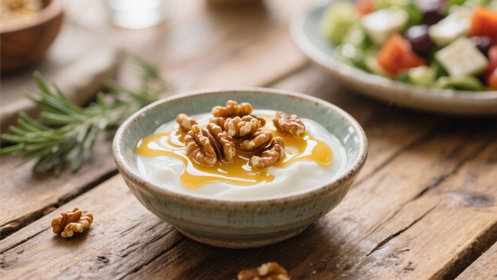 creamy yogurt honey walnuts