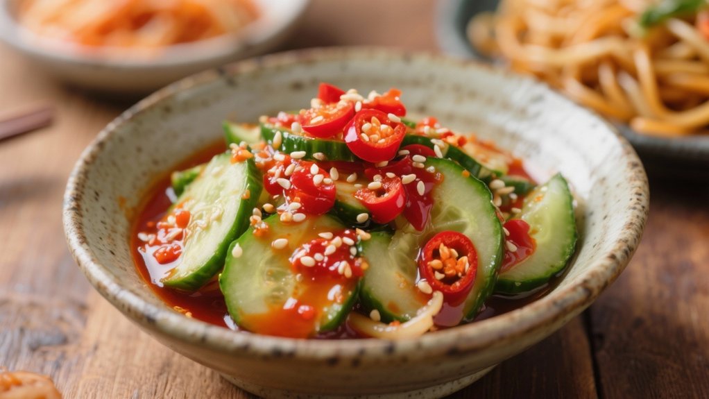 crisp and tangy cucumber salad