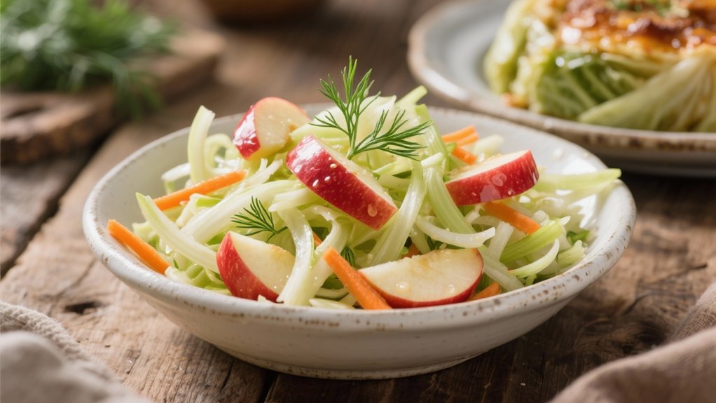 crisp apple and fennel slaw