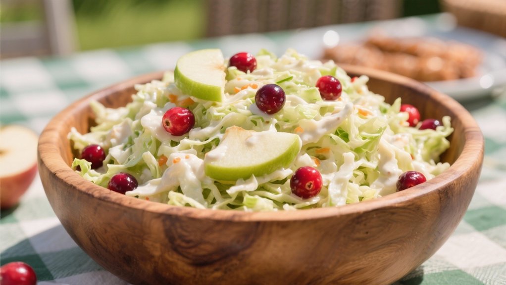 crisp apple cranberry coleslaw