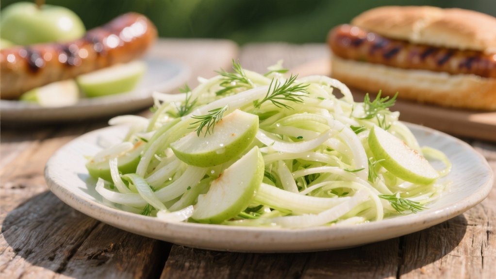 crisp apple fennel slaw