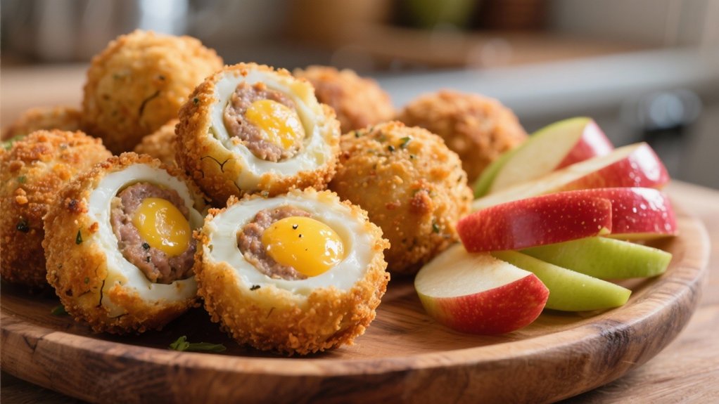 crisp apples enhance scotch eggs