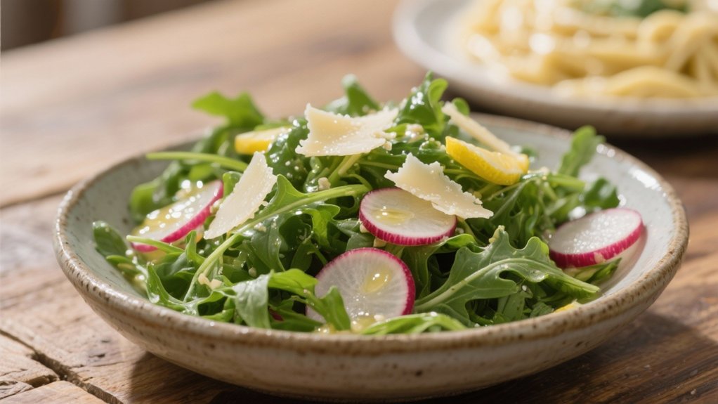 crisp arugula salad vinaigrette