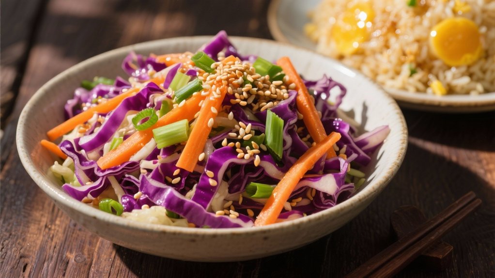 crisp asian coleslaw side