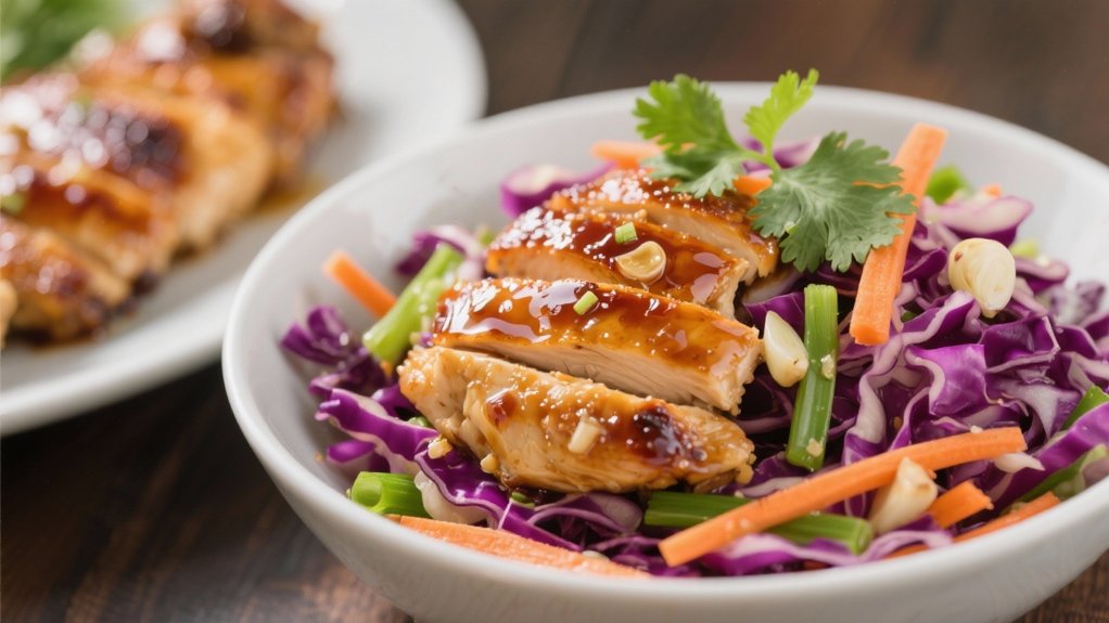 crisp asian coleslaw side dish