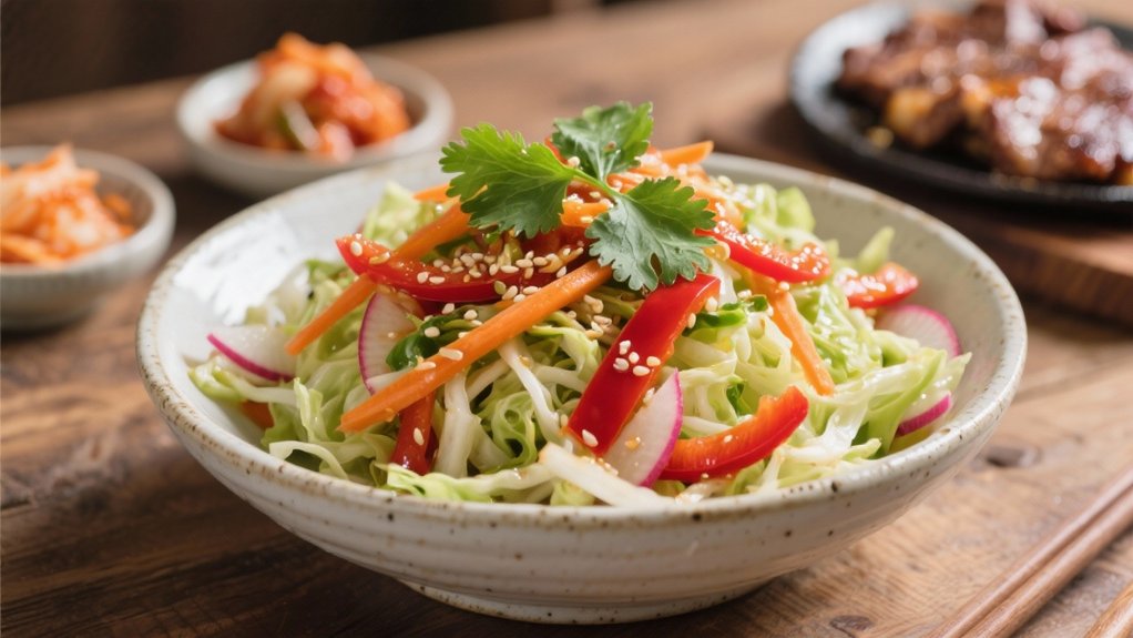 crisp asian coleslaw with freshness