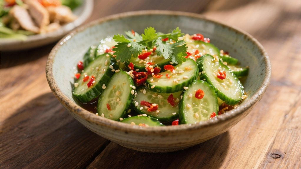 crisp asian cucumber salad