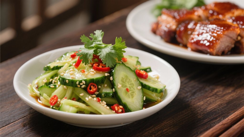 crisp asian cucumber salad