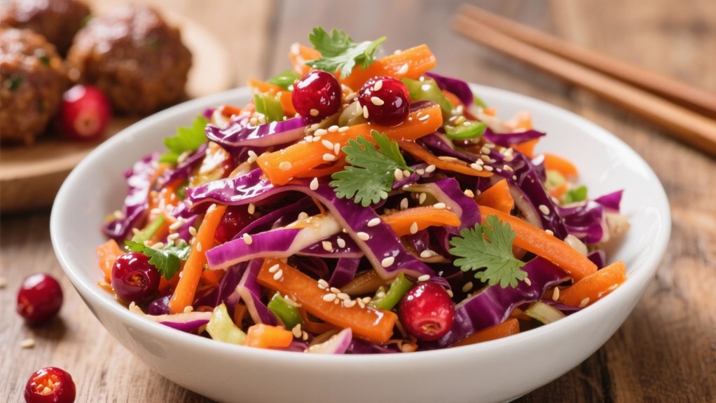 crisp asian slaw contrast