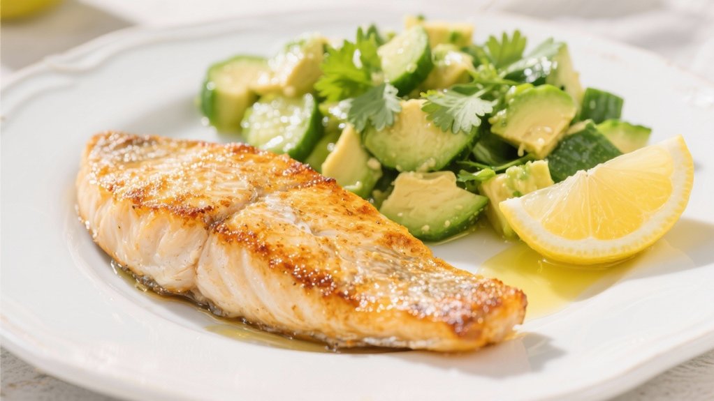 crisp avocado cucumber salad