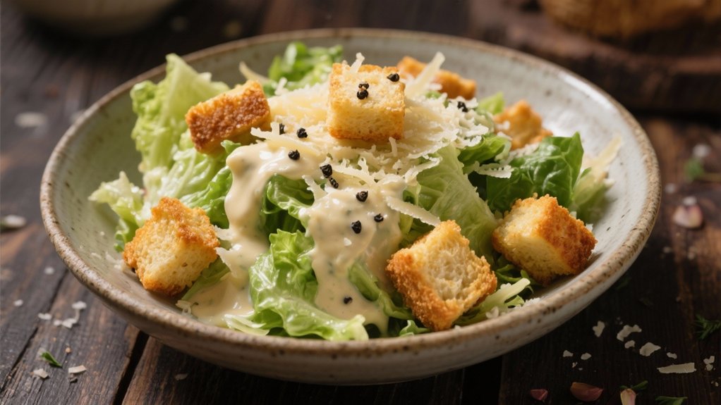 crisp caesar salad croutons