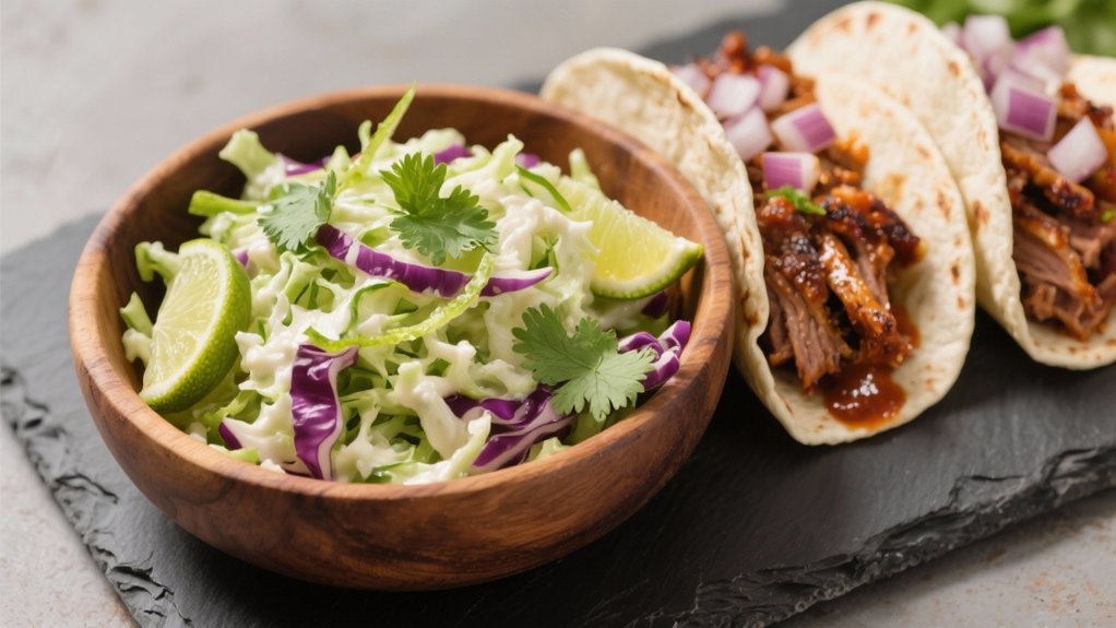 crisp cilantro lime coleslaw