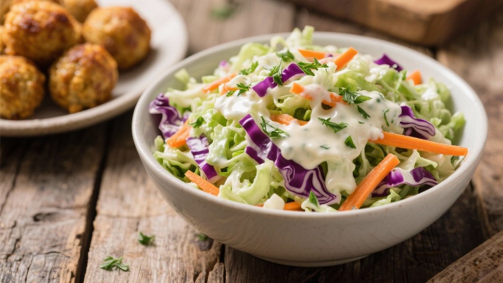 crisp coleslaw balances richness
