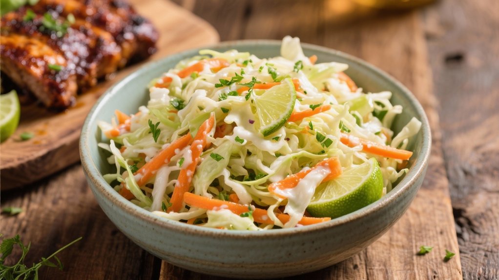 crisp coleslaw with lime