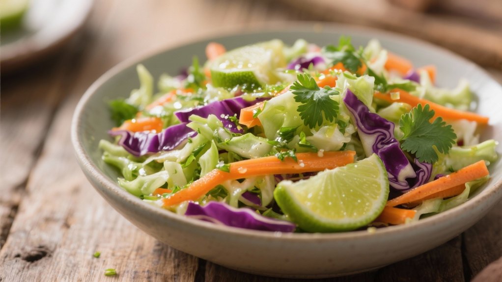 crisp coleslaw with lime