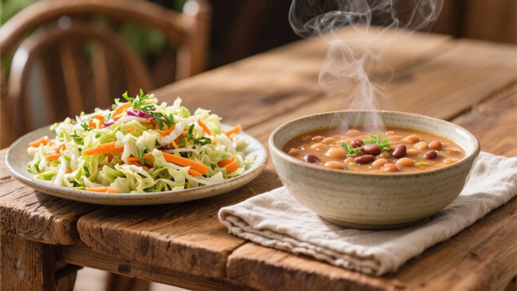 crisp coleslaw with tangy dressing