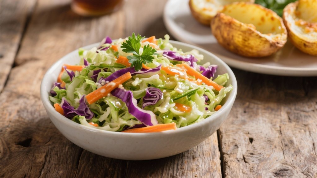 crisp coleslaw with vinaigrette