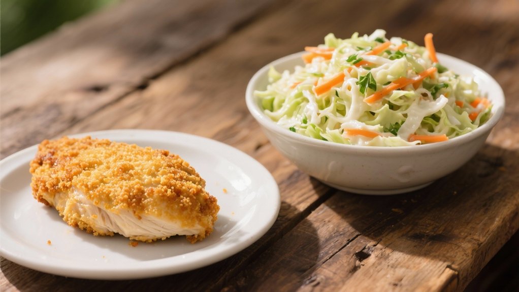 crisp colorful coleslaw complement