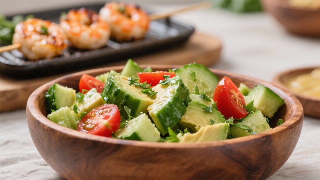 crisp creamy cucumber avocado salad