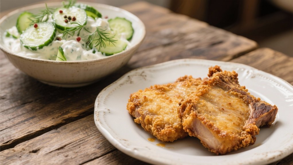 crisp creamy cucumber contrast