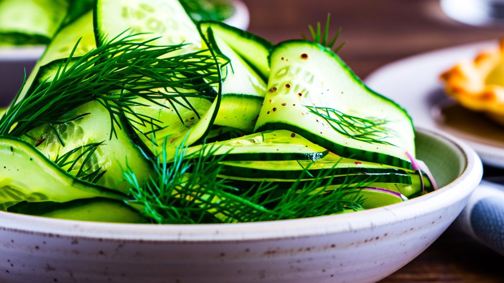 crisp cucumber dill salad