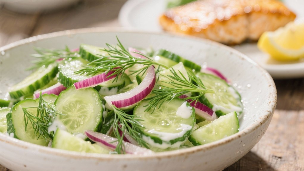 crisp cucumber dill salad